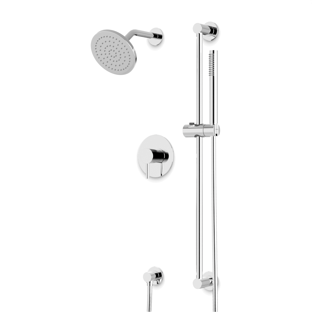 Artos TS253 Opera 2-Way Pressure Balance Shower Trim Kit with Hand Shower on Slide Bar with Separate Water Outlet