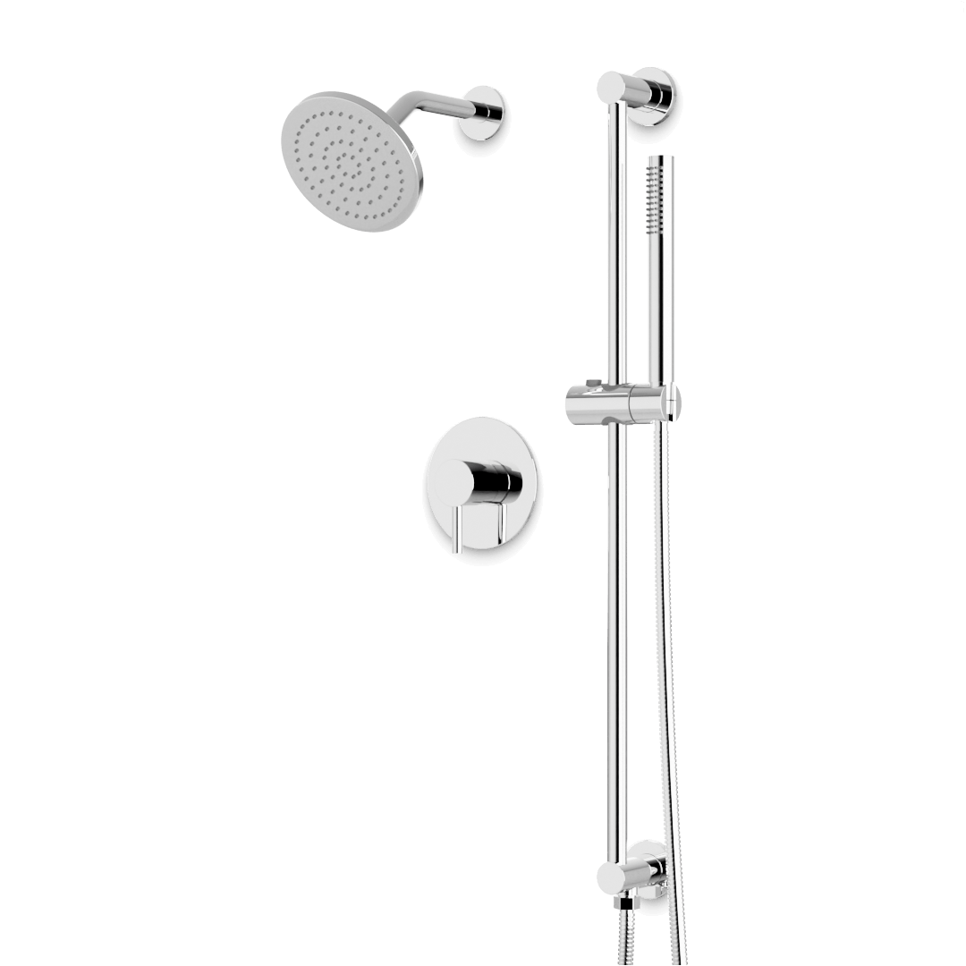 Artos TS254 Opera 2-Way Pressure Balance Shower Trim Kit with Hand Shower on Integrated Slide Bar