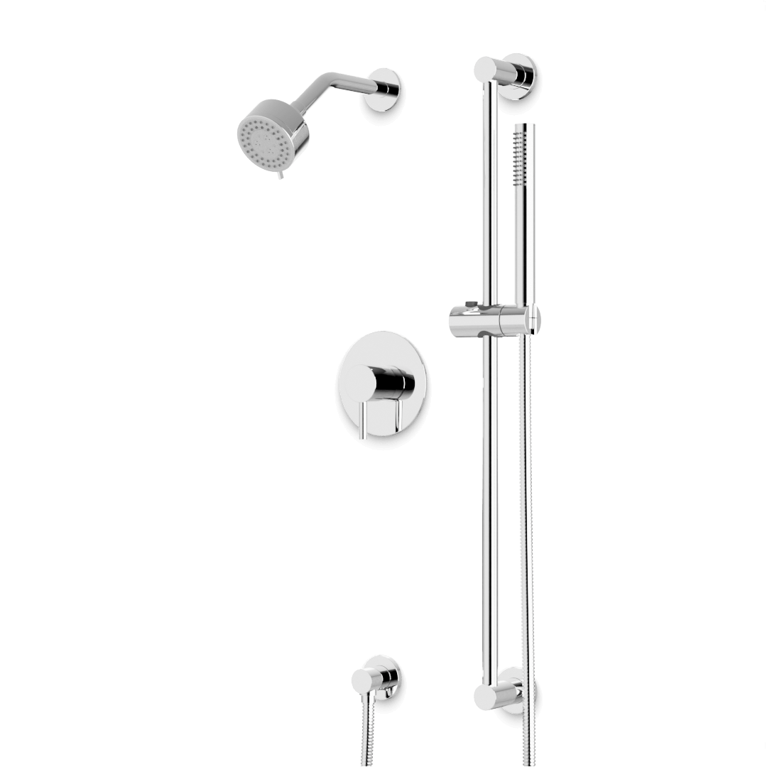 Artos TS263 Opera 2-Way Pressure Balance Multifunction Shower Trim Kit with Hand Shower on Slide Bar with Separate Water Outlet