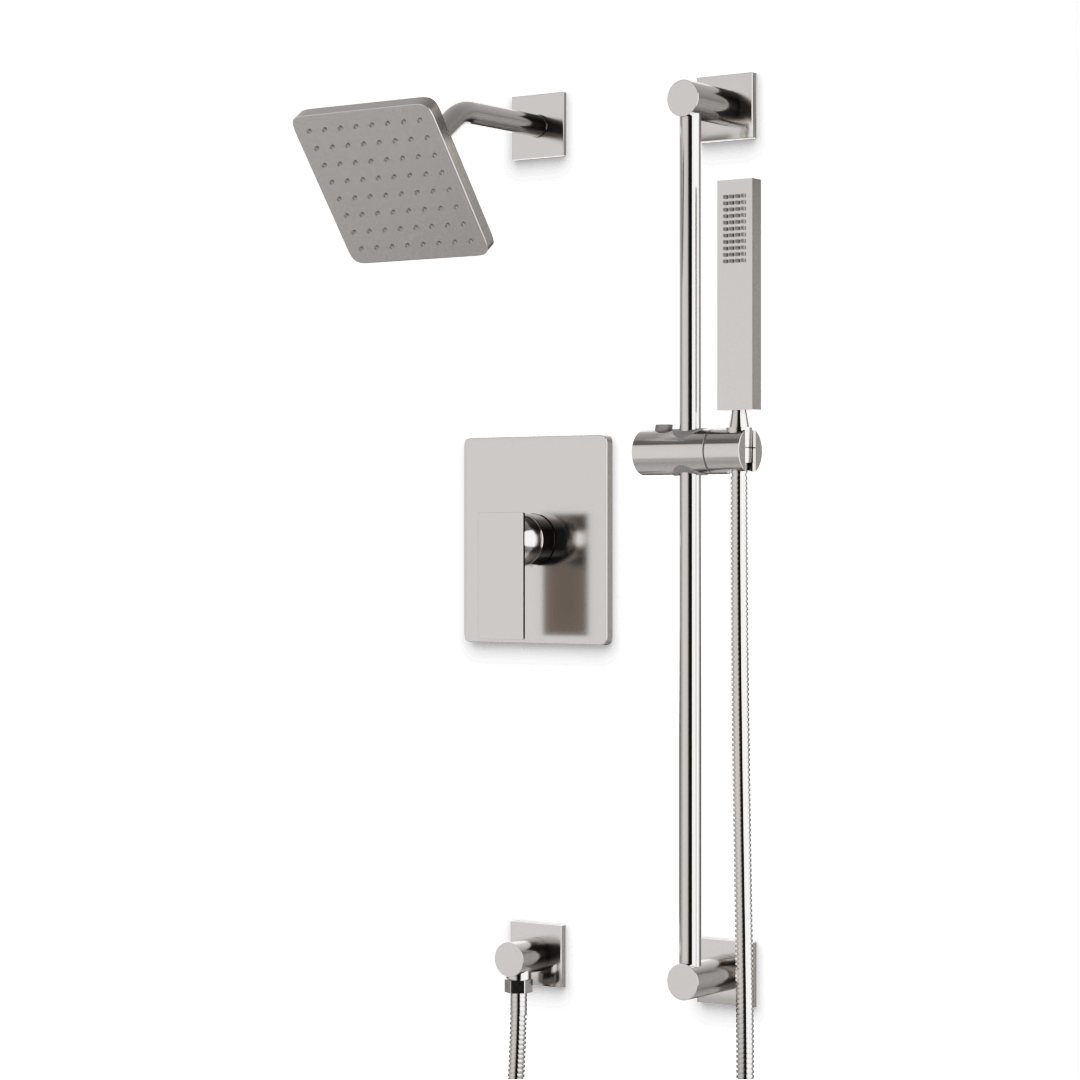 Artos TS273 Edge 2-Way Pressure Balance Shower Trim Kit with Hand Shower on Slide Bar with Separate Water Outlet