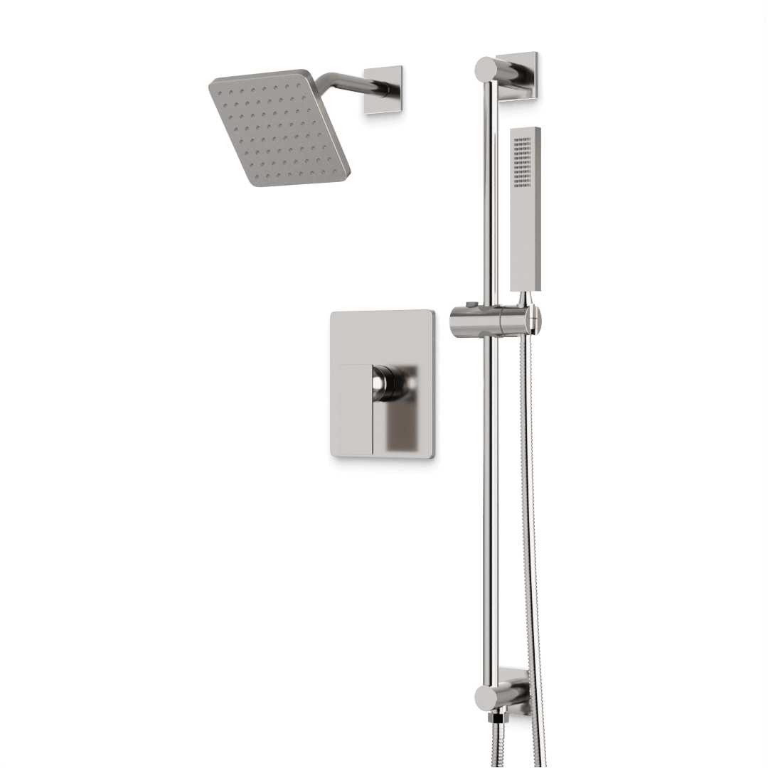 Artos TS274 Edge 2-Way Pressure Balance Shower Trim Kit with Hand Shower on Integrated Slide Bar