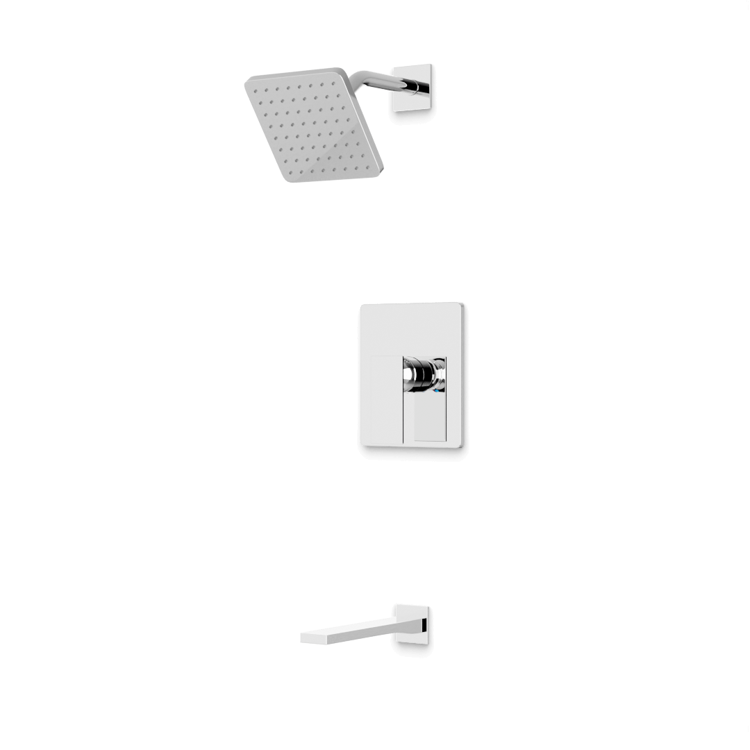 Artos TS276 Edge 2-Way Pressure Balance Shower Trim Kit with Tub Filler