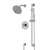 Artos TS283 Classic 2-Way Pressure Balance Shower Trim Kit with Hand Shower on Slide Bar with Separate Water Outlet