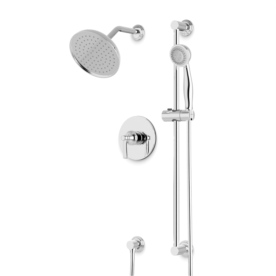 Artos TS283 Classic 2-Way Pressure Balance Shower Trim Kit with Hand Shower on Slide Bar with Separate Water Outlet