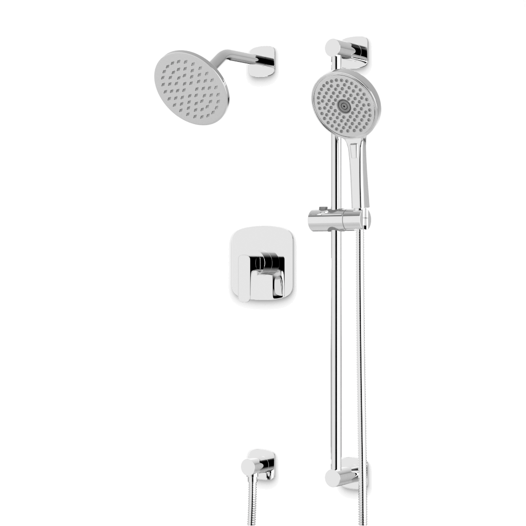 Artos TS293 Harmony 2-Way Pressure Balance Shower Trim Kit with Hand Shower on Slide Bar with Separate Water Outlet