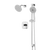 Artos TS294 Harmony 2-Way Pressure Balance Shower Trim Kit with Hand Shower on Integrated Slide Bar