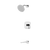 Artos TS296 Harmony 2-Way Pressure Balance Shower Trim Kit with Tub Filler