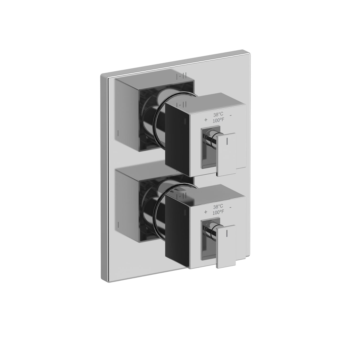 Riobel TUS46 Kubik 3/4" Therm & Pressure Balance Trim With 6 Functions