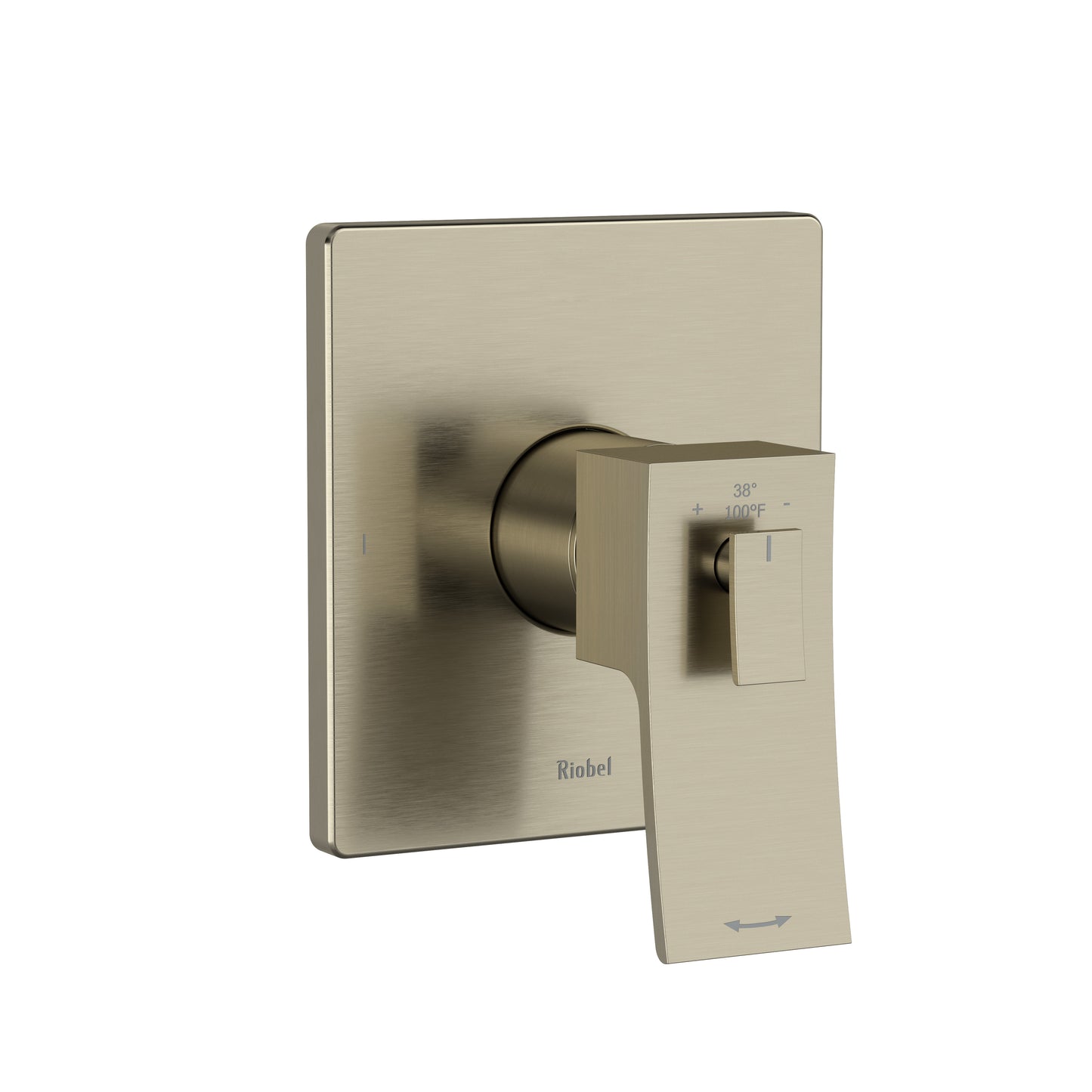 Riobel TZOTQ44 Zendo 1/2" Therm & Pressure Balance Trim With 2 Functions