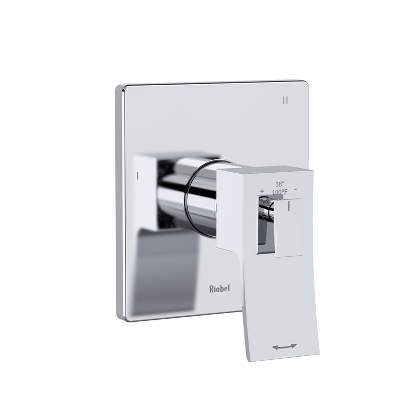 Riobel TZOTQ45 Zendo 1/2" Therm & Pressure Balance Trim With 5 Functions