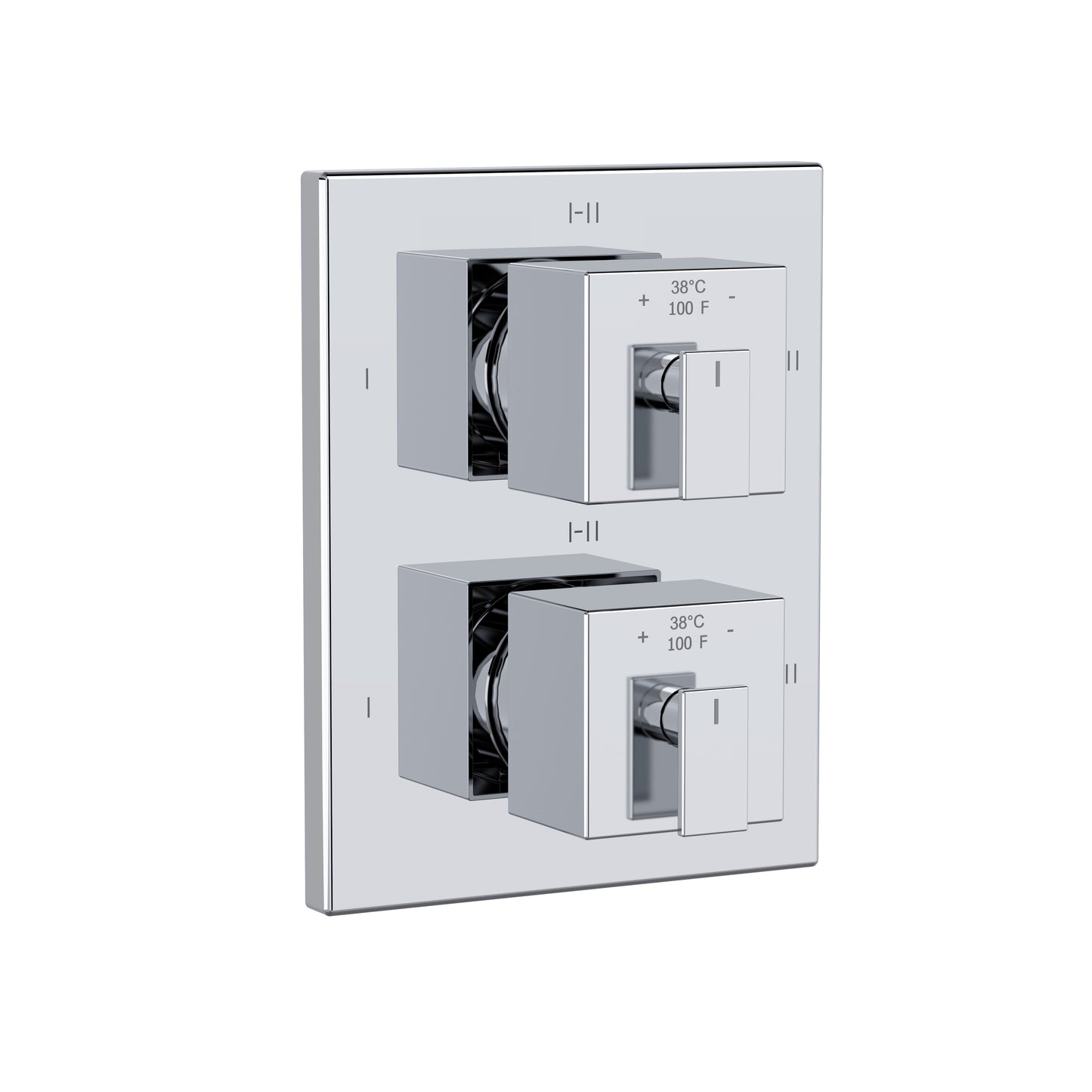 Riobel TZOTQ46 Zendo 3/4" Therm & Pressure Balance Trim With 6 Functions