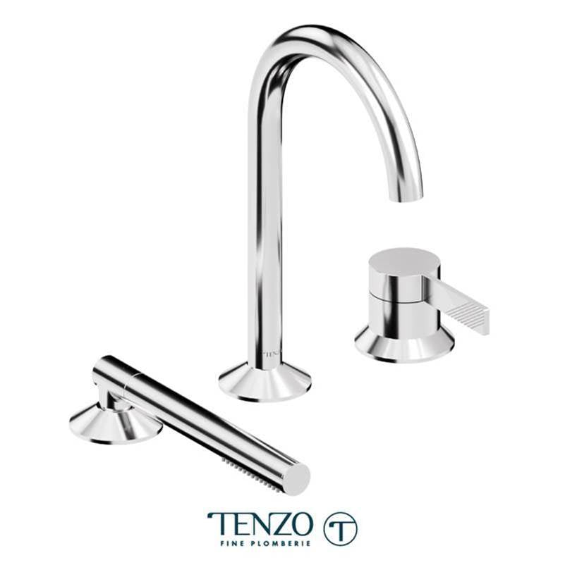 Tenzo PAL35 Paloma Deck Mount 3 Piece Tub Filler