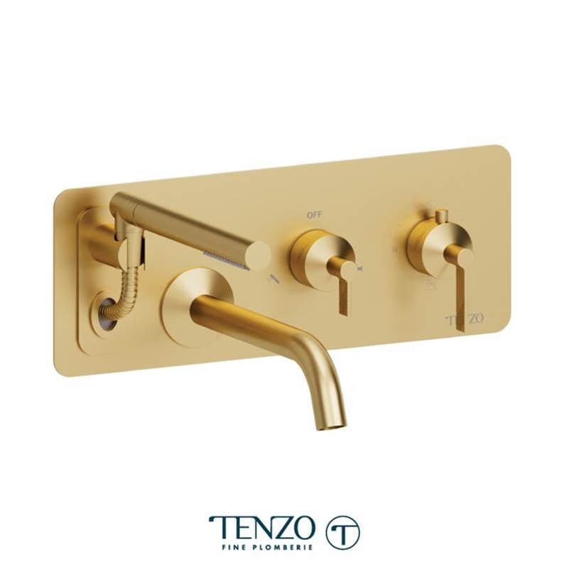 Tenzo PALT73 Wall Mount Tub Filler With Retractable Hose