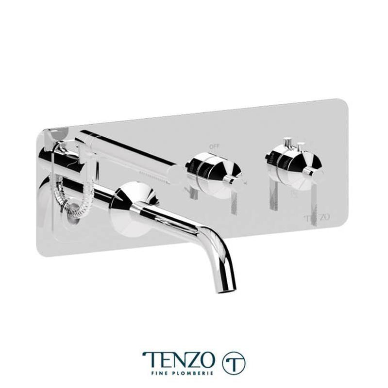Tenzo PALT73 Wall Mount Tub Filler With Retractable Hose