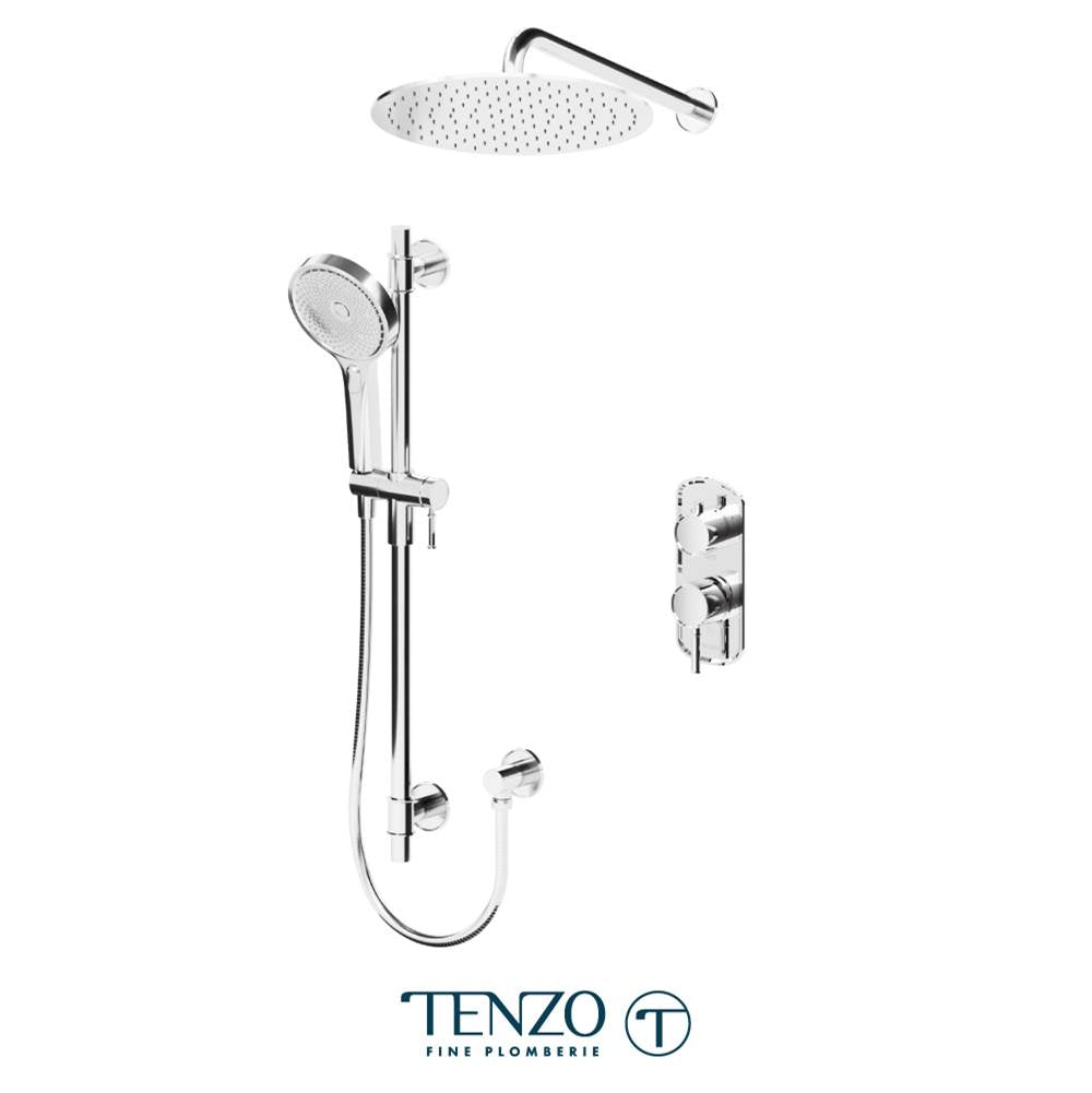 Tenzo ALYPB32-20113-CR Alyss T-Box Kit 2 Functions Pressure Balance Chrome Finish