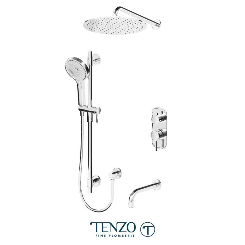Tenzo ALYPB33-501135-CR Alyss T-Box Kit 3 Functions Pressure Balance Chrome Finish