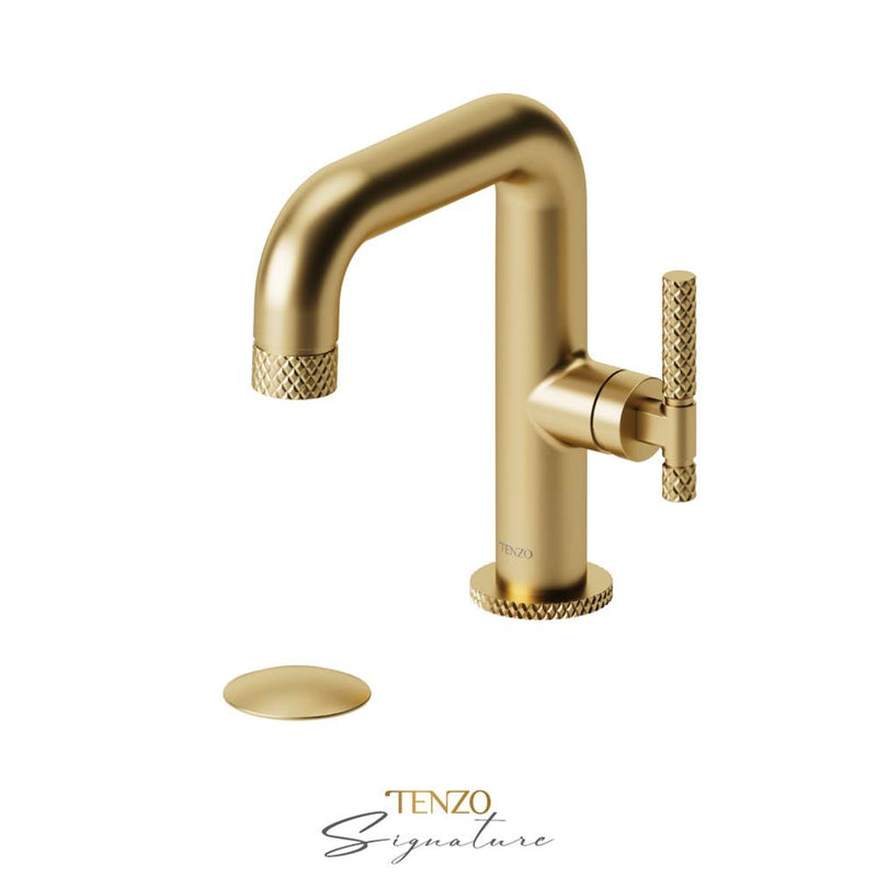 Tenzo BE10-C-W Single Hole Lavatory Faucet With Drain Bellacio-C