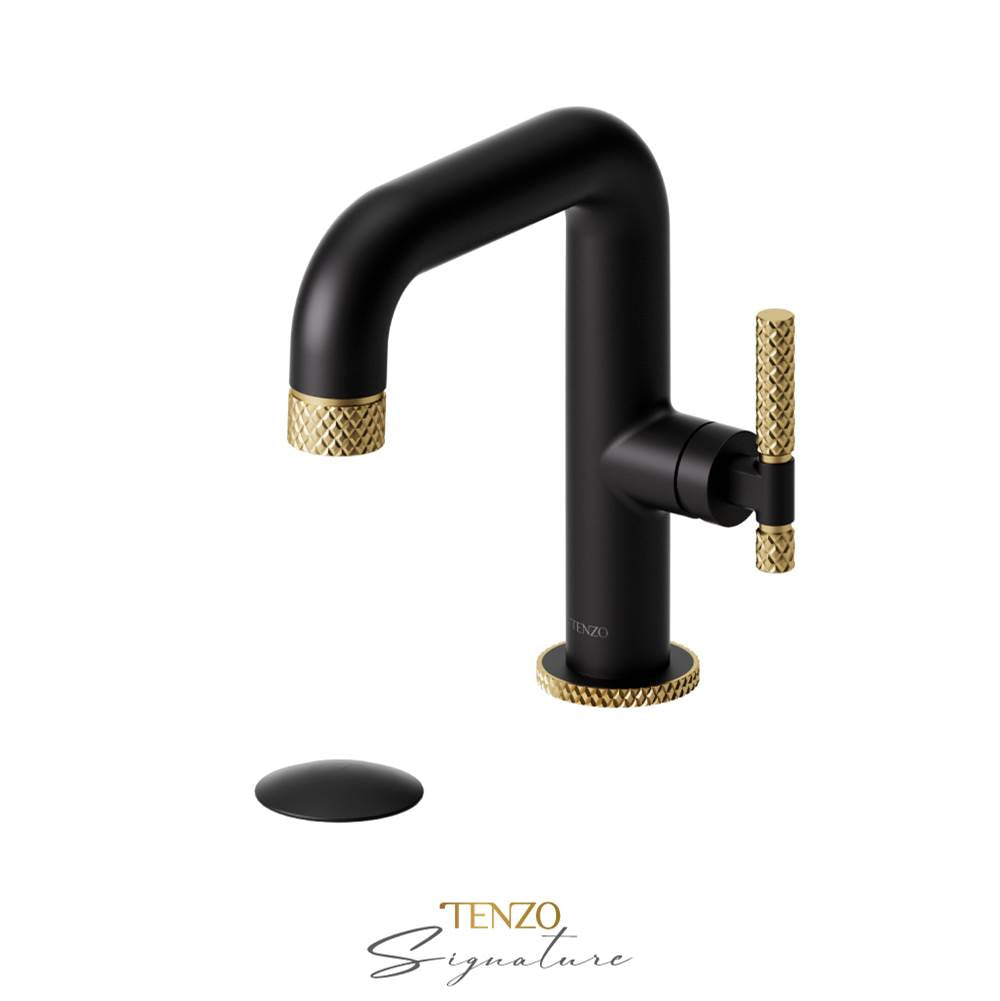 Tenzo BE10-C-W Single Hole Lavatory Faucet With Drain Bellacio-C