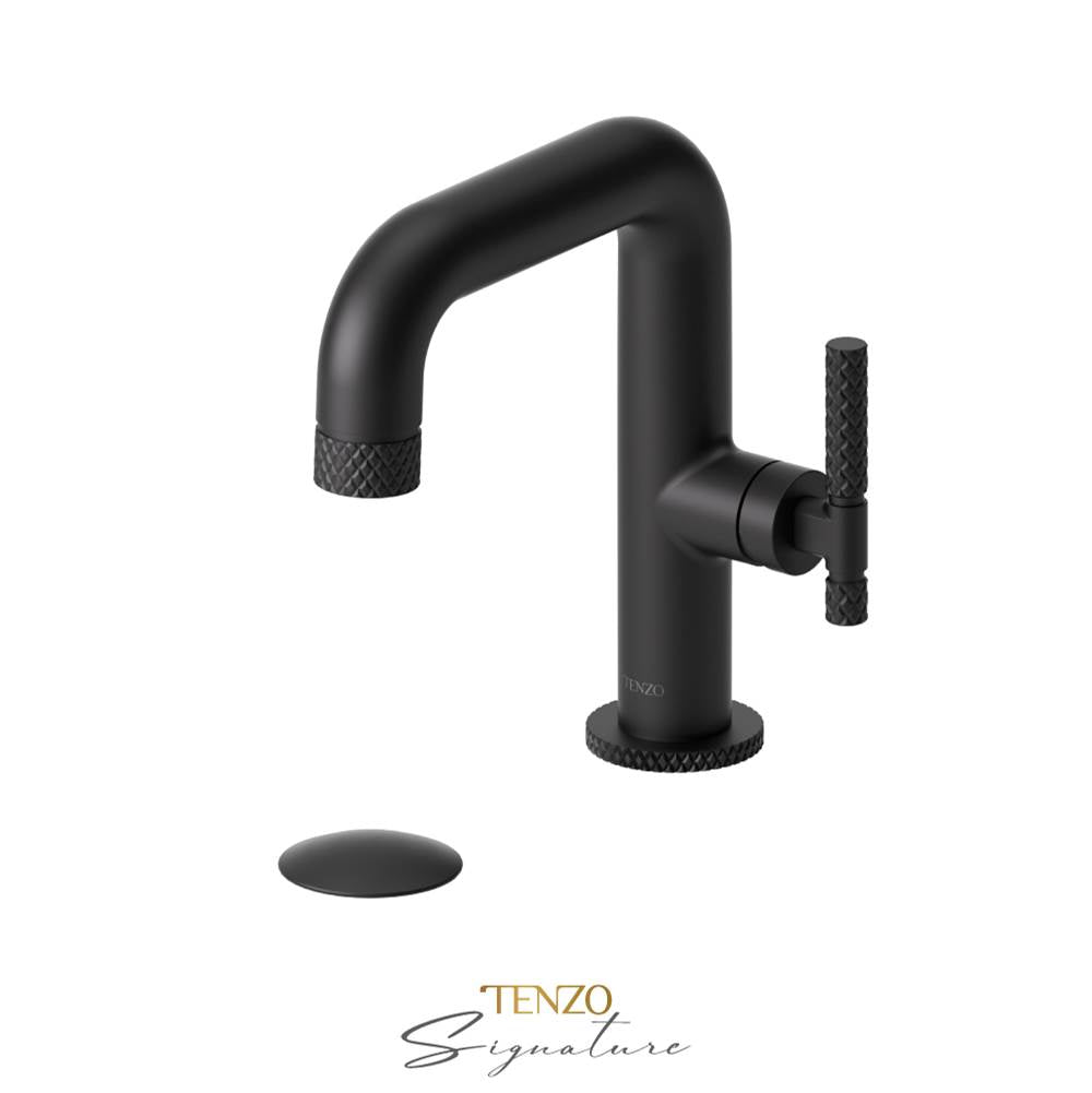 Tenzo BE10-C-W Single Hole Lavatory Faucet With Drain Bellacio-C
