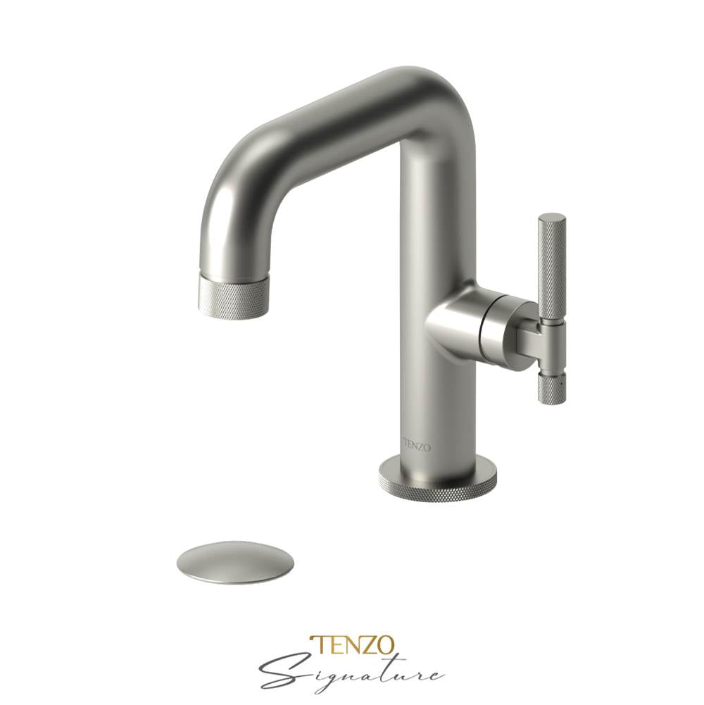 Tenzo BE10-F-W Single Hole Lavatory Faucet With Drain Bellacio-F
