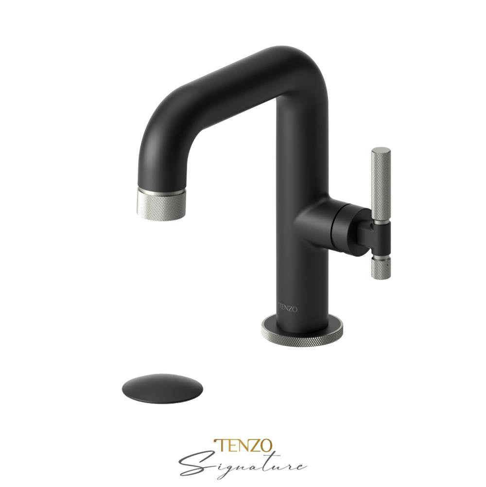 Tenzo BE10-F-W Single Hole Lavatory Faucet With Drain Bellacio-F