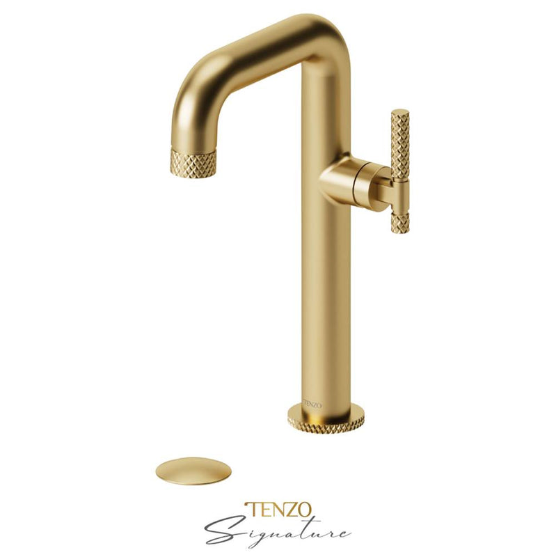 Tenzo BE10H-C-P Tall Single Lavatory Faucet With Drain Bellacio-C - Parent