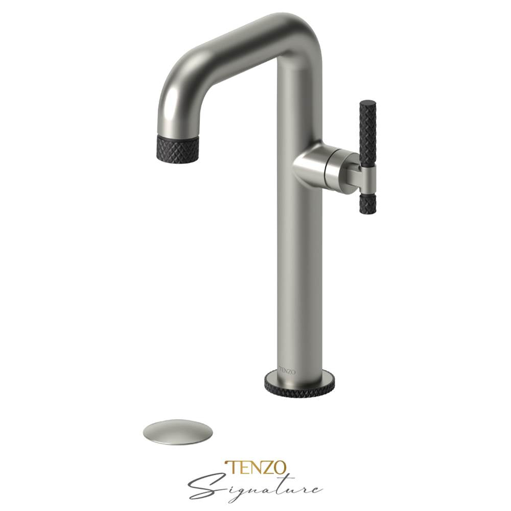 Tenzo BE10H-C-P Tall Single Lavatory Faucet With Drain Bellacio-C