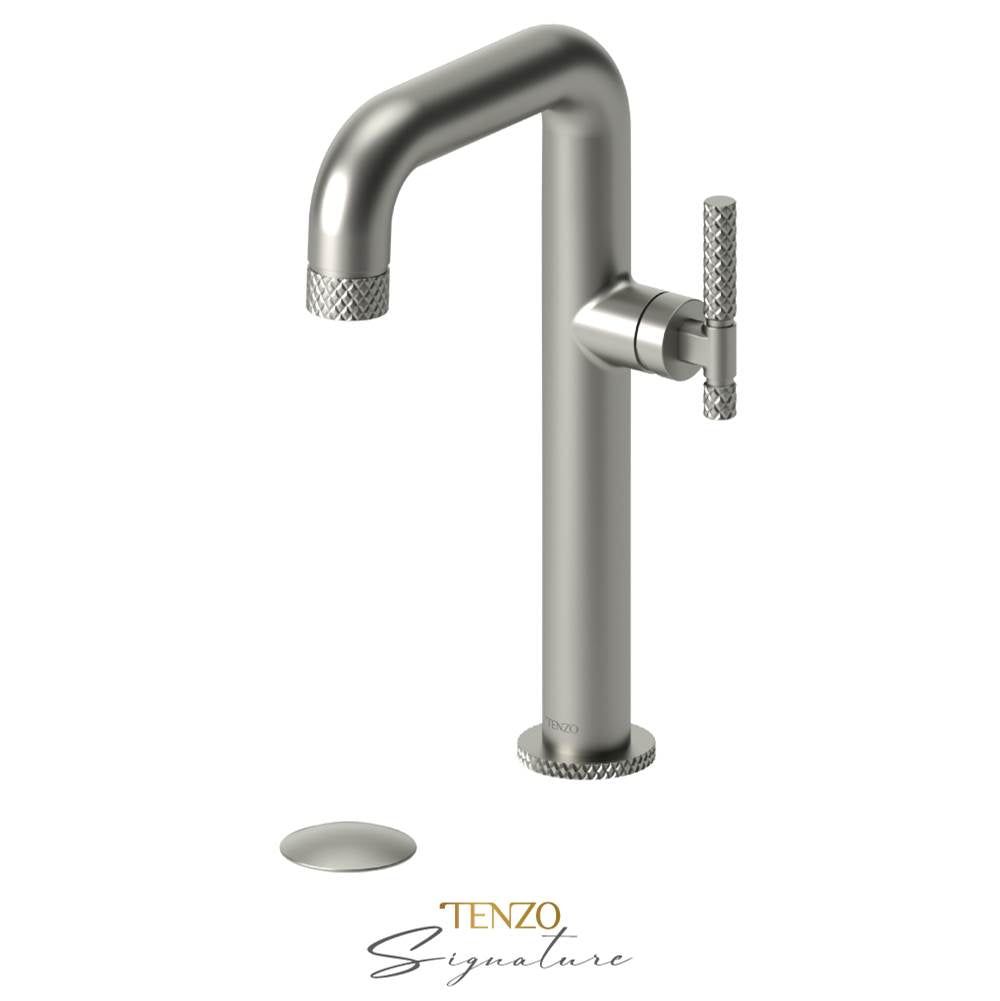 Tenzo BE10H-C-P Tall Single Lavatory Faucet With Drain Bellacio-C