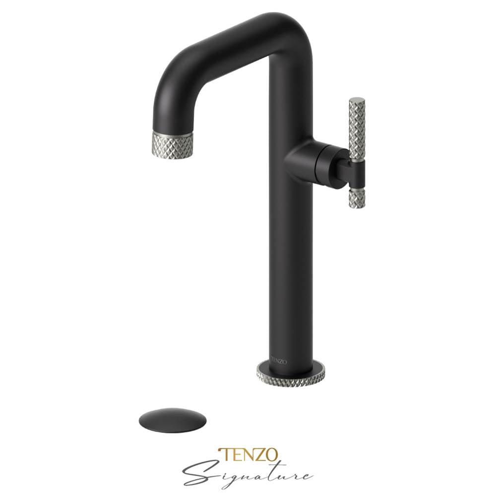 Tenzo BE10H-C-P Tall Single Lavatory Faucet With Drain Bellacio-C