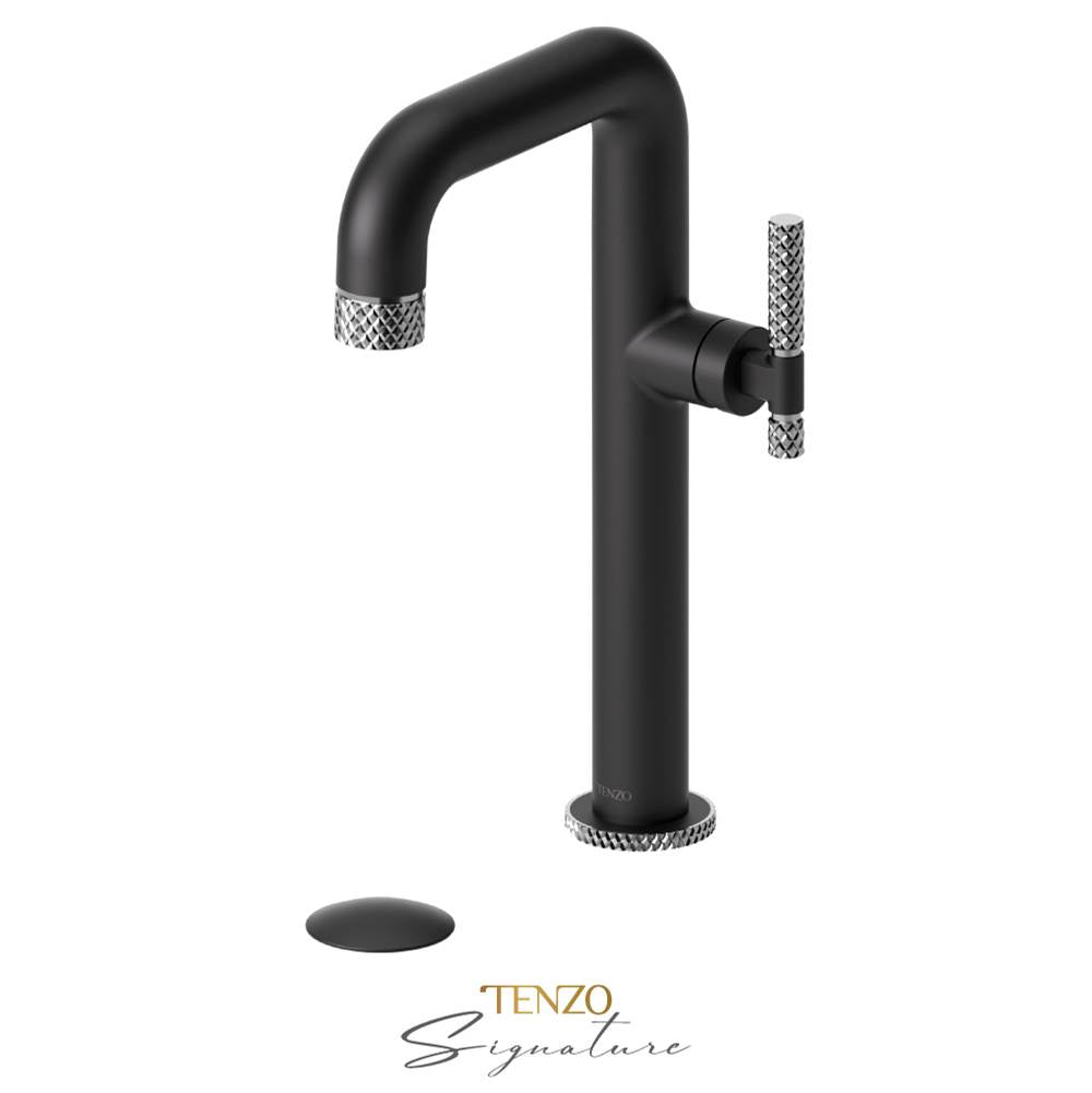 Tenzo BE10H-C-P Tall Single Lavatory Faucet With Drain Bellacio-C