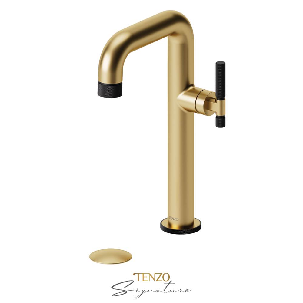 Tenzo BE10H-F-P Tall Single Lavatory Faucet With Drain Bellacio-F