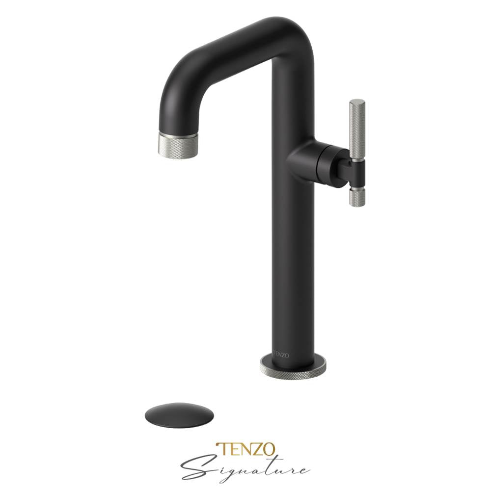Tenzo BE10H-F-P Tall Single Lavatory Faucet With Drain Bellacio-F