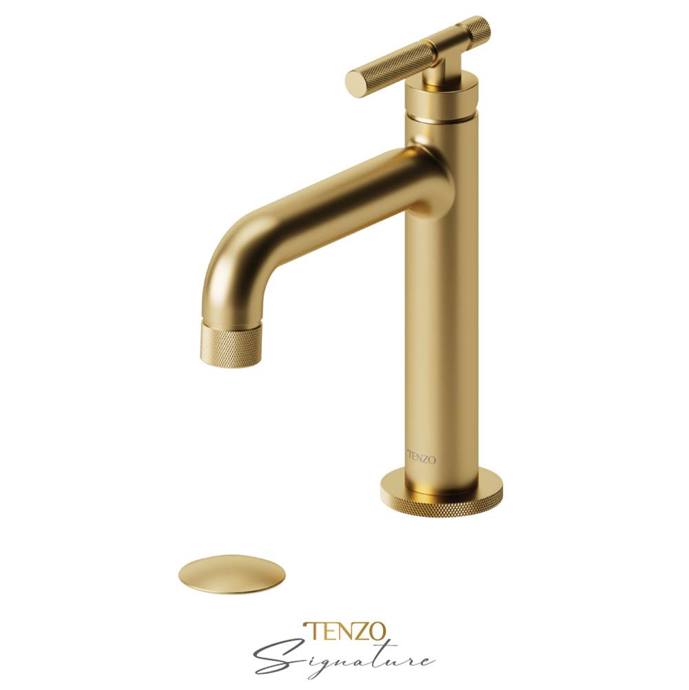 Tenzo BE11-F-W Single Hole Lavatory Faucet With Drain Bellacio-F
