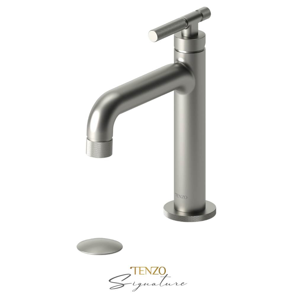 Tenzo BE11-F-W Single Hole Lavatory Faucet With Drain Bellacio-F