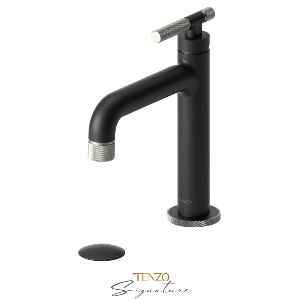 Tenzo BE11-F-W Single Hole Lavatory Faucet With Drain Bellacio-F