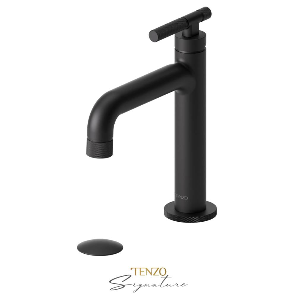 Tenzo BE11-F-W Single Hole Lavatory Faucet With Drain Bellacio-F
