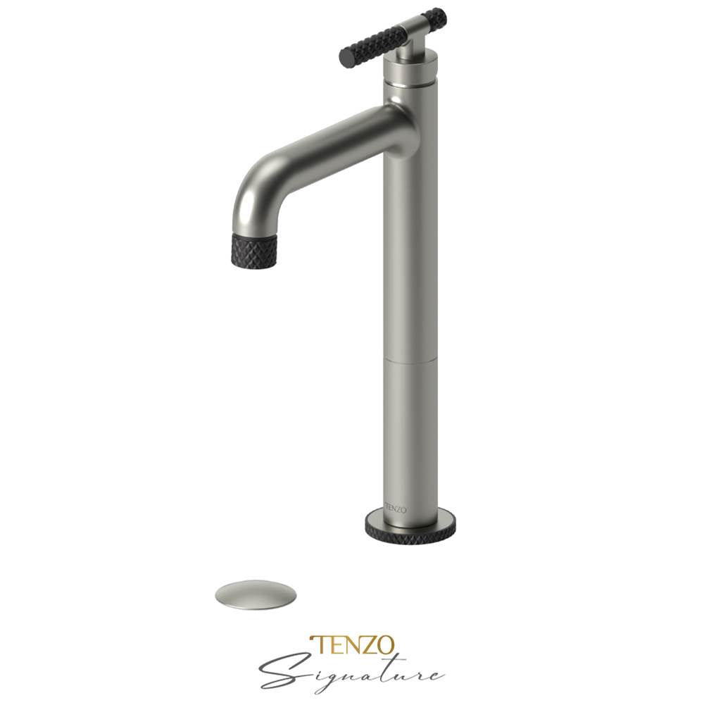 Tenzo BE11H-C-P Tall Single Lavatory Faucet With Drain Bellacio-C
