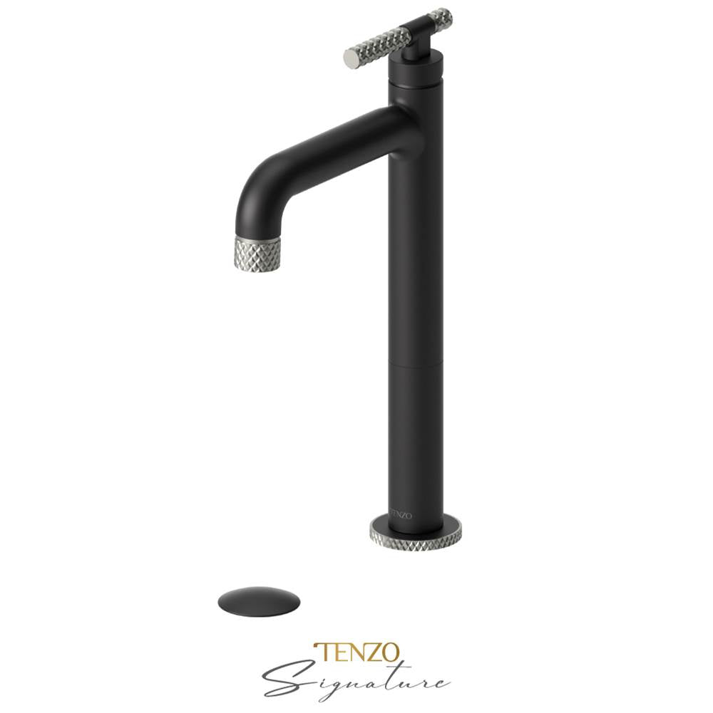 Tenzo BE11H-C-P Tall Single Lavatory Faucet With Drain Bellacio-C