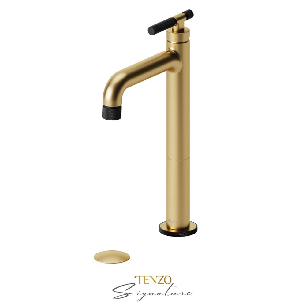 Tenzo BE11H-F-P Tall Single Lavatory Faucet With Drain Bellacio-F