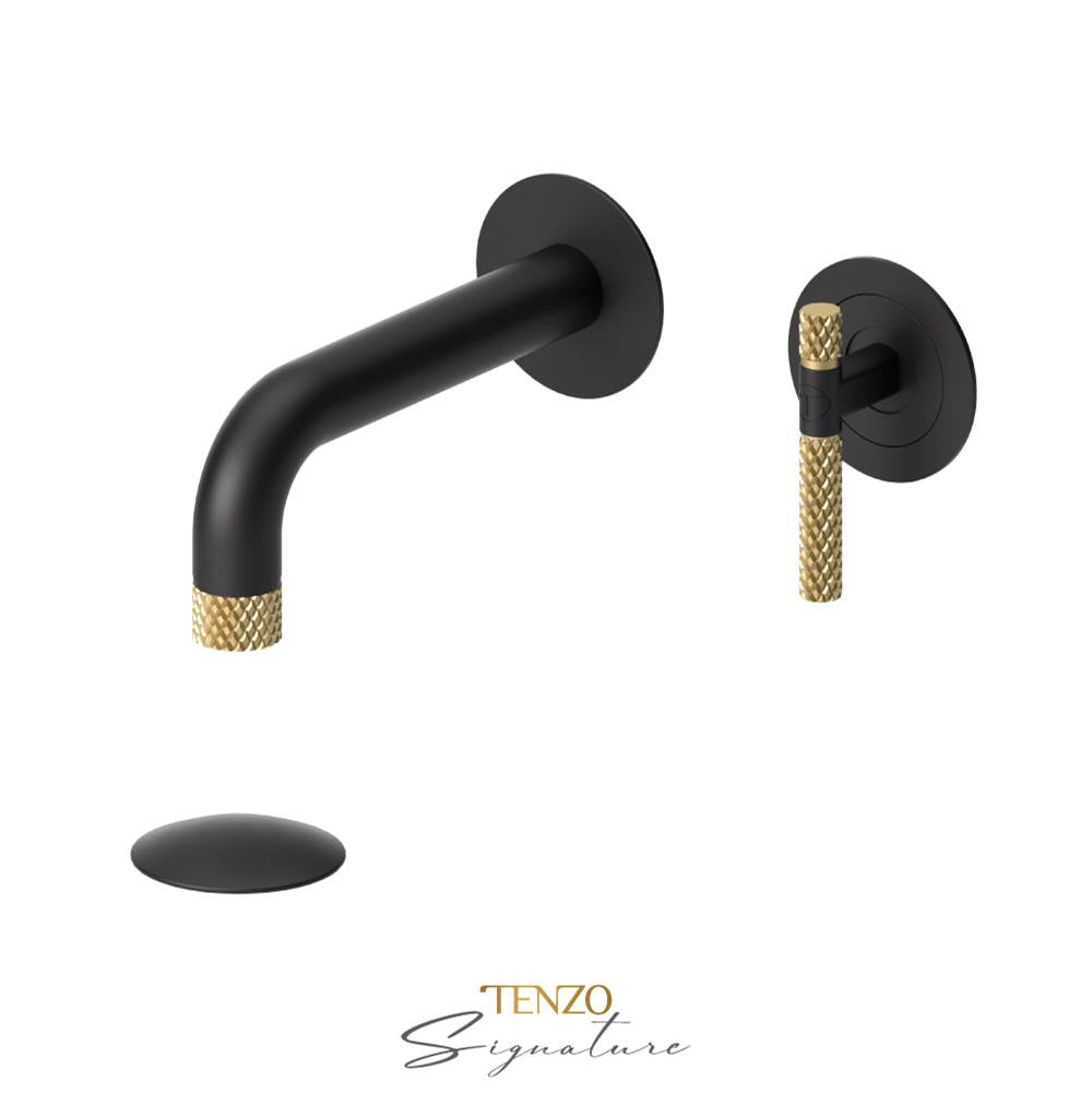 Tenzo BE14-C-W Wall Mount Lavatory Faucet With Drain Bellacio-C