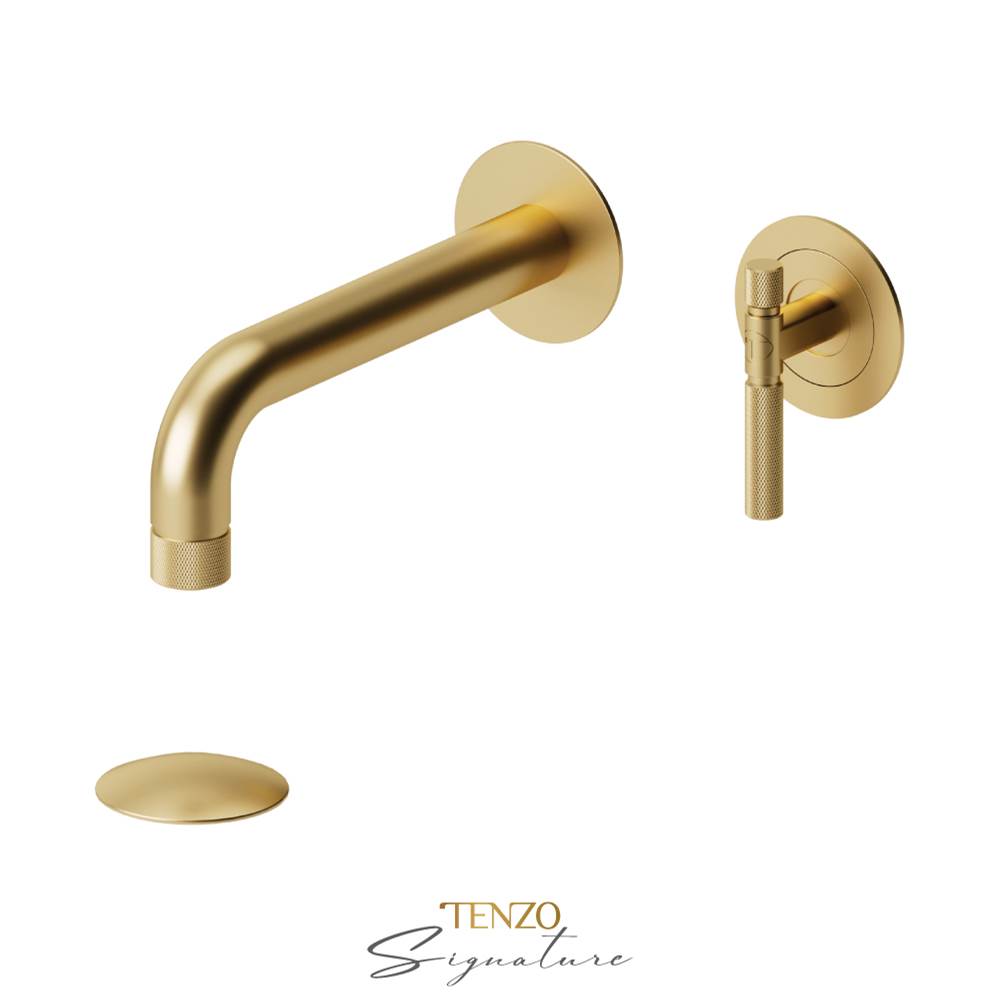Tenzo BE14-F-P Wall Mount Lavatory Faucet With Drain Bellacio-F