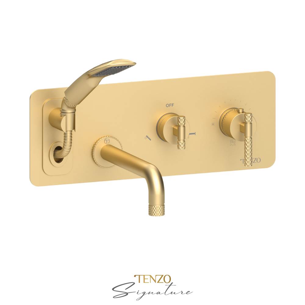 Tenzo BET73-C Wall Mount Tub Faucet With Retractable Hose Bellacio-C