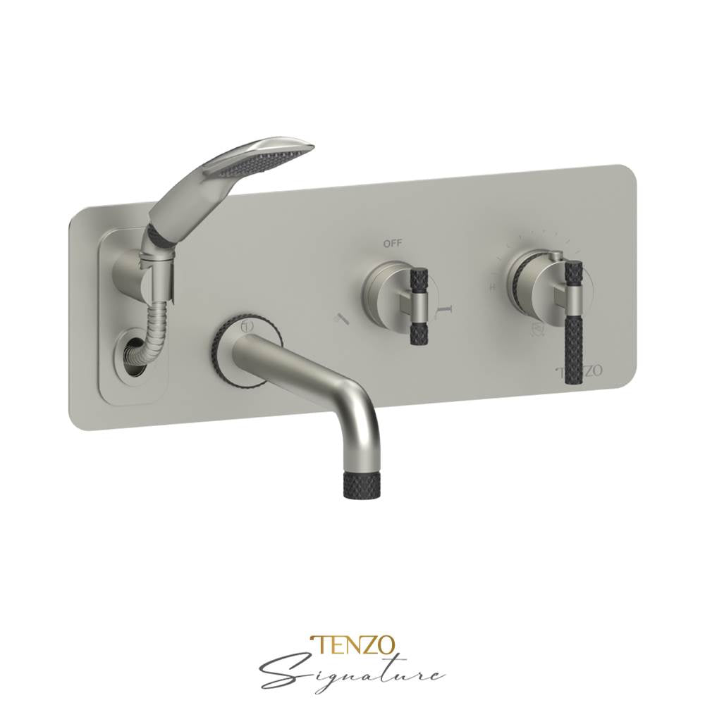Tenzo BET73-C Wall Mount Tub Faucet With Retractable Hose Bellacio-C