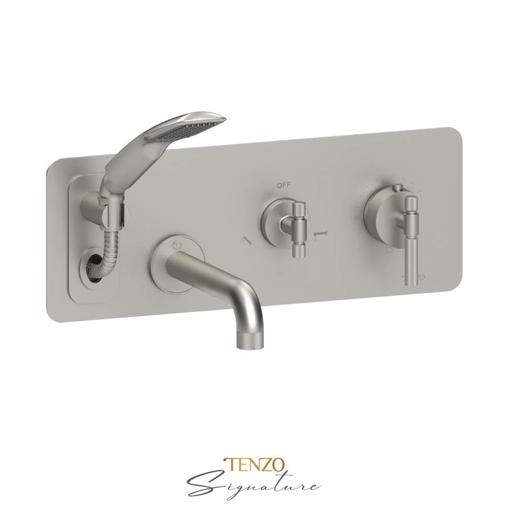 Tenzo BET73-F Wall Mount Tub Faucet With Retractable Hose Bellacio-F