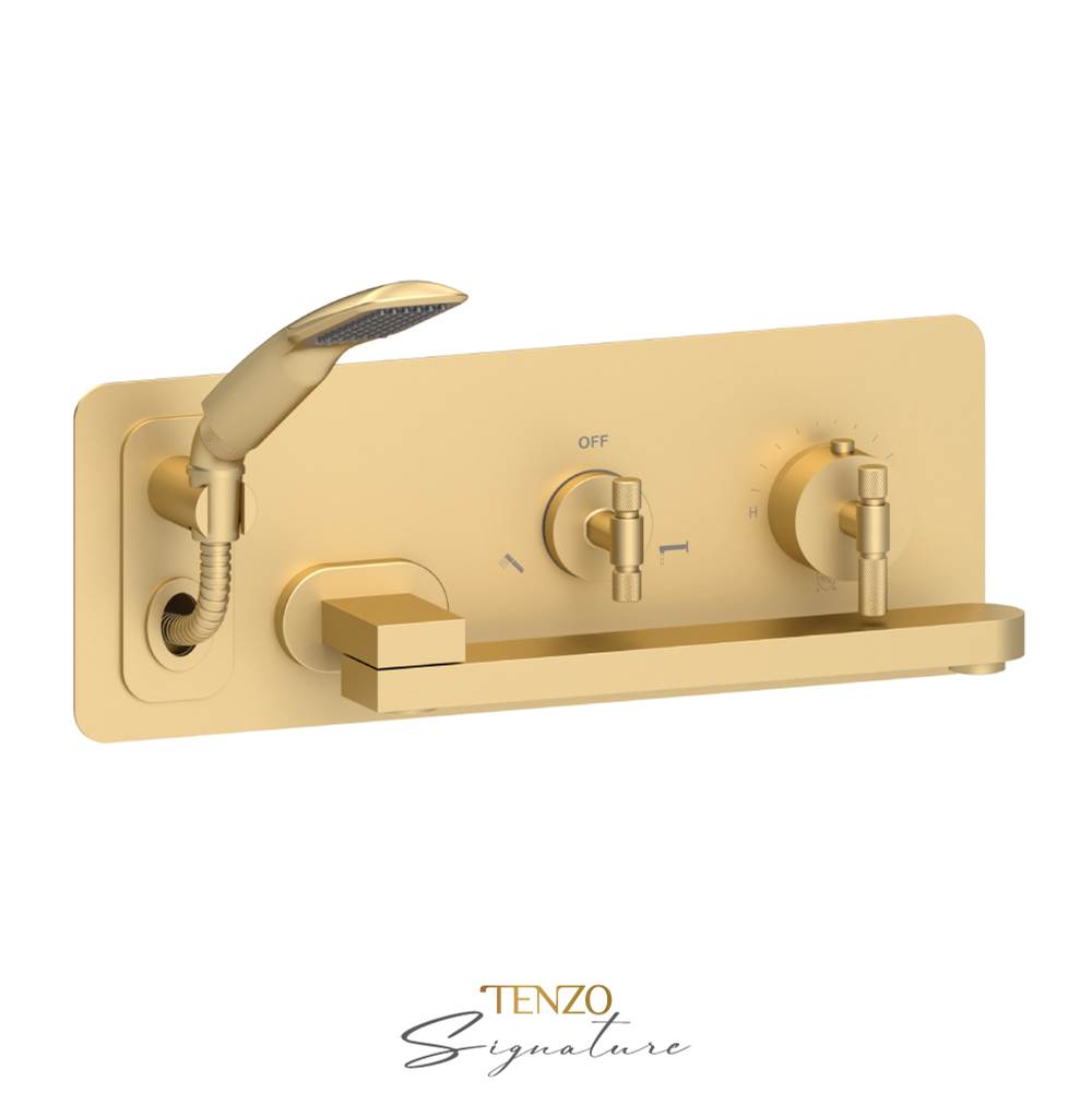 Tenzo BET74-F Wall Mount Tub Faucet With Swivel Spout Bellacio-F