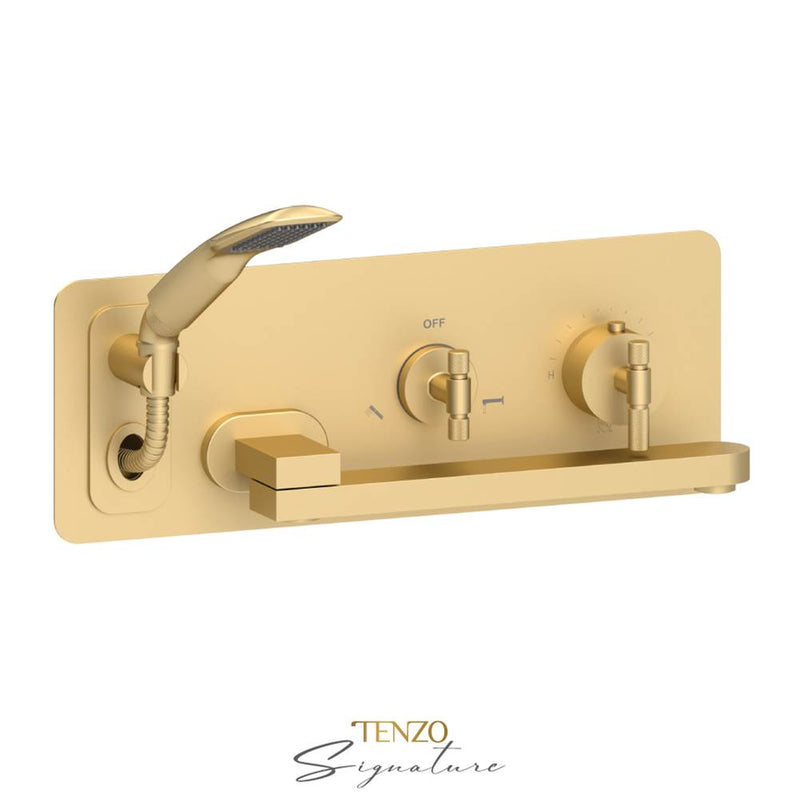 Tenzo BET74-F Wall Mount Tub Faucet With Swivel Spout Bellacio-F