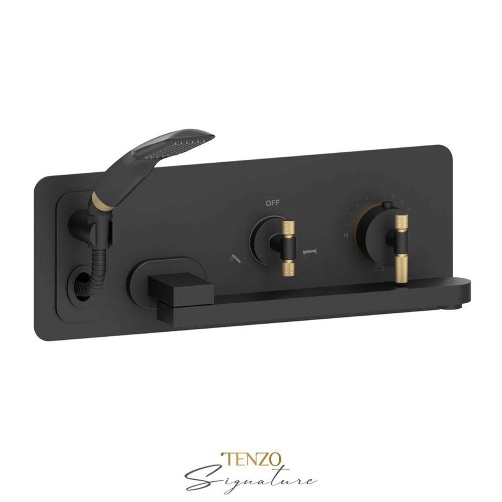 Tenzo BET74-F Wall Mount Tub Faucet With Swivel Spout Bellacio-F