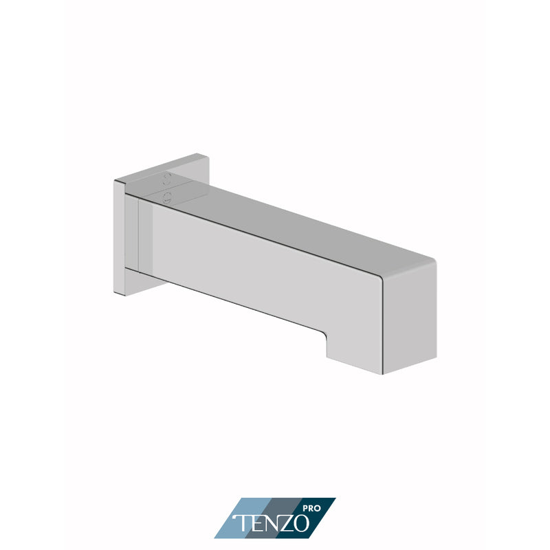 Tenzo BS-411-CR Wall Mount Squared Spout 15CM Brass Chrome