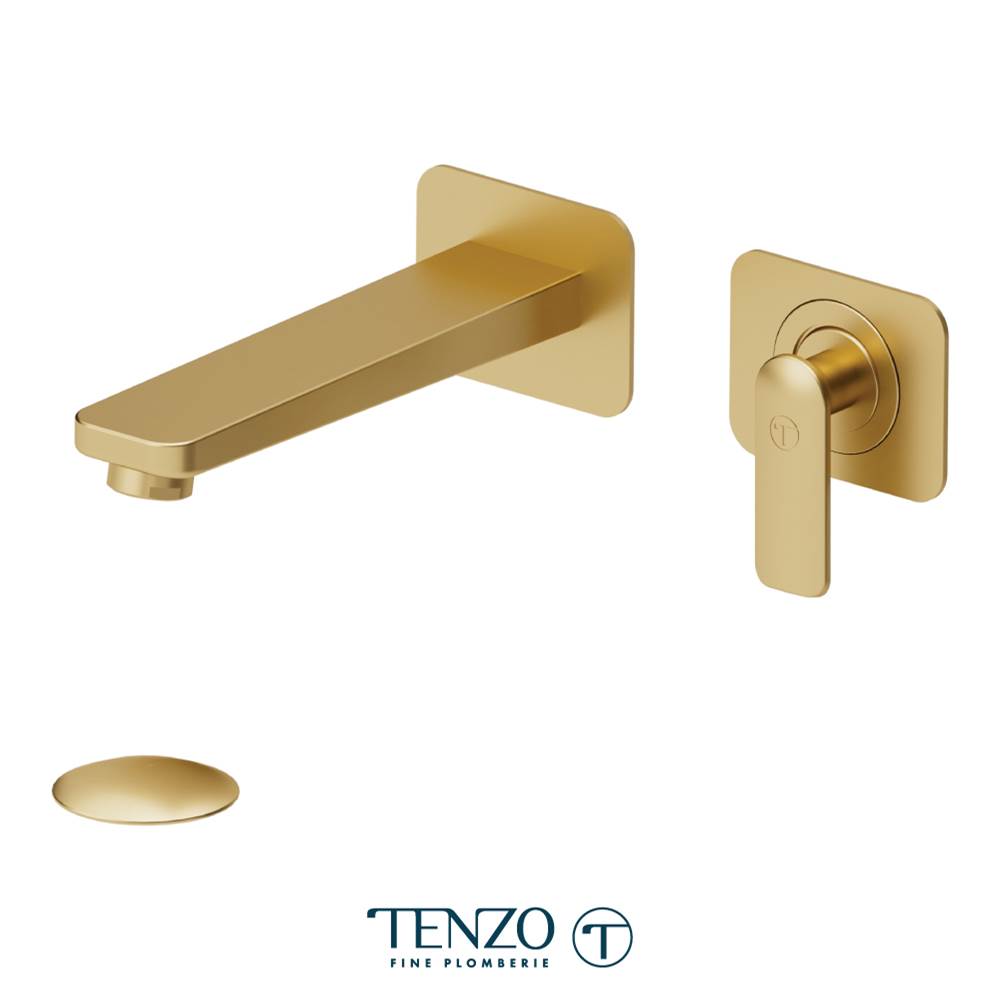 Tenzo F-DE14-W Trim For Delano Wall Mount Lavatory Faucet 2 Plates With Drain - Parent