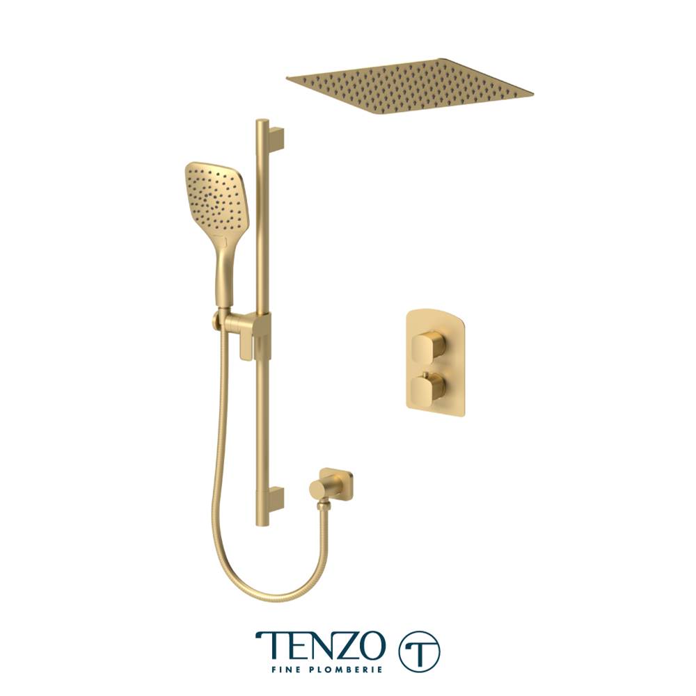 Tenzo F-DEPB32-21164-BG Trim For Delano T-Box Kit 2 Functions Pressure Balance Brushed Gold Finish